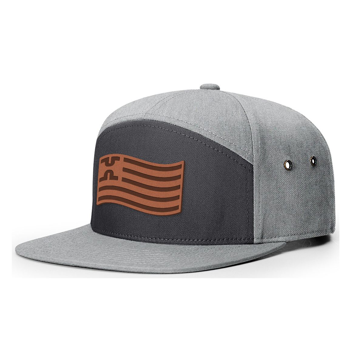 Highland H Flag Leather Patch Hat Grey
