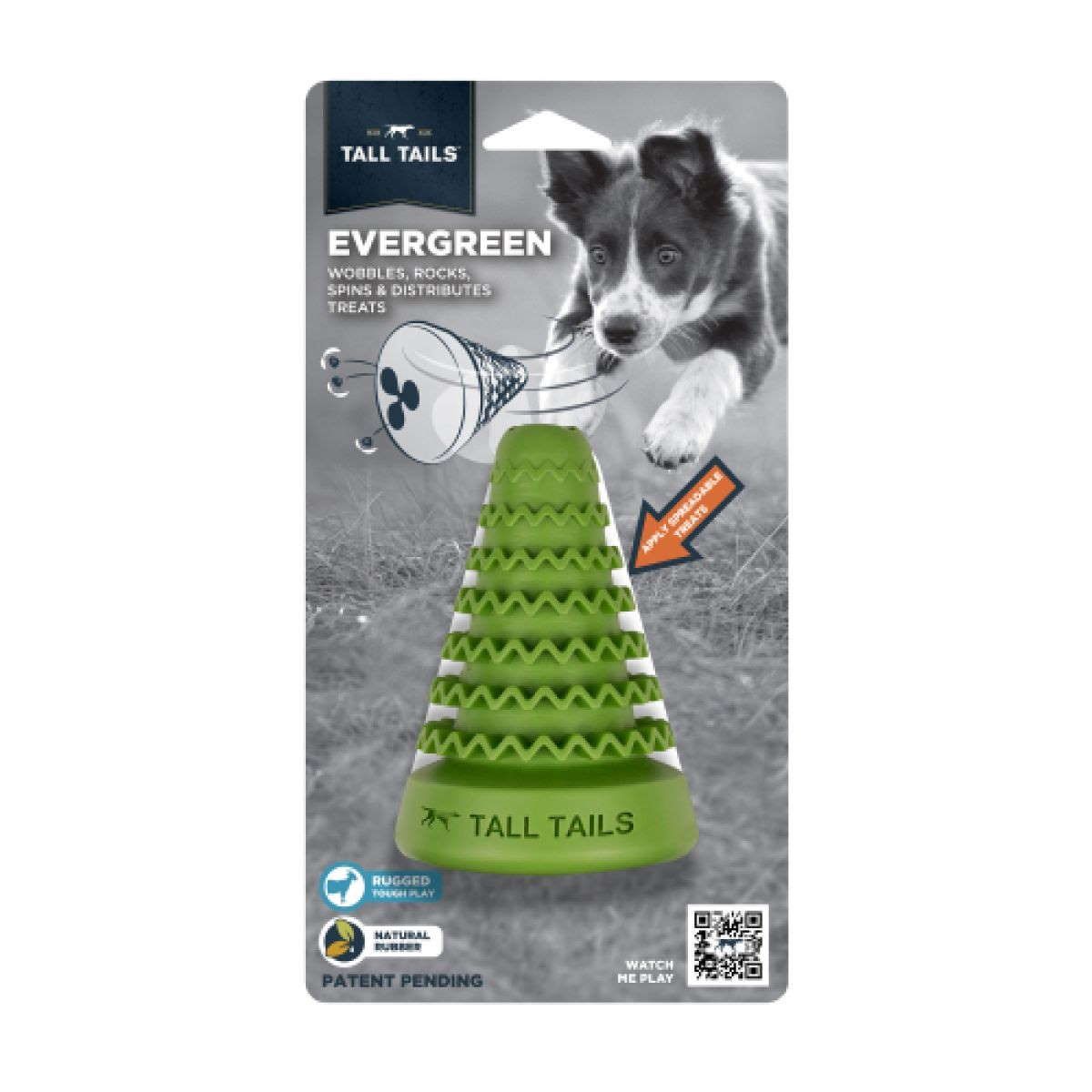 Natural Rubber Dog Toy :, Toy: Evergreen