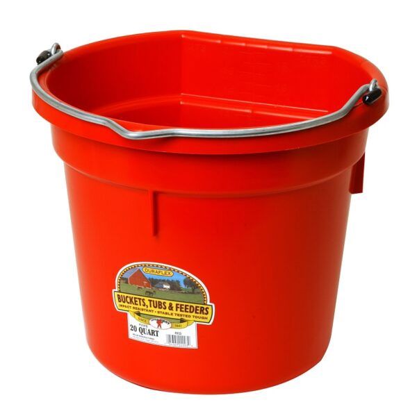 20 Qt Flatback Bucket : red