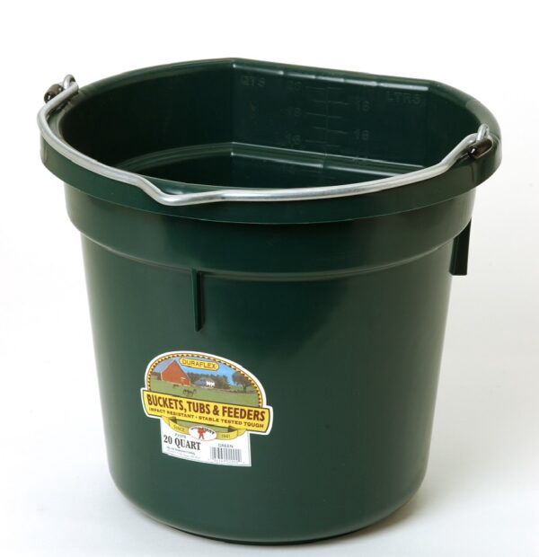 20 Qt Flatback Bucket : dark green