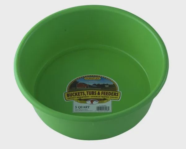 5 Qt Plastic Pan : lime