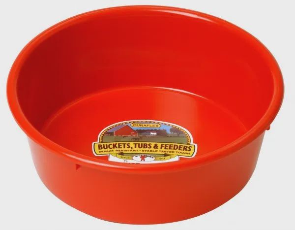 5 Qt Plastic Pan : red