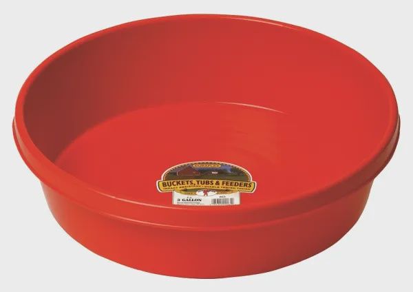 3 Gallon Plastic Pan : red