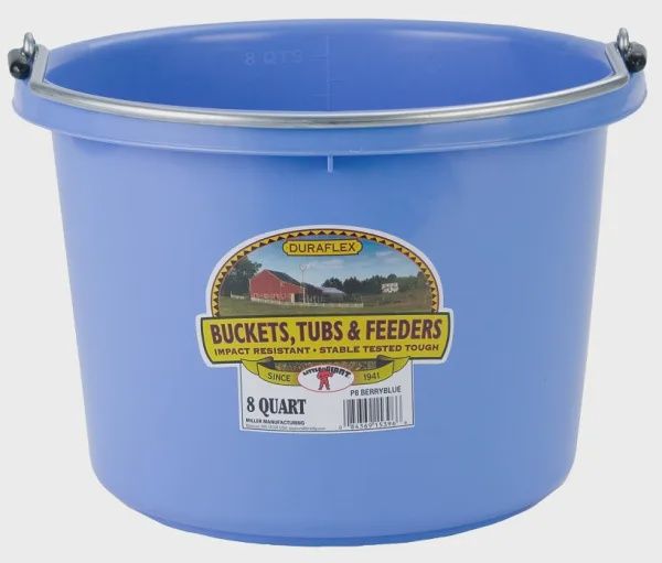 8 qt Round Bucket : berry blue