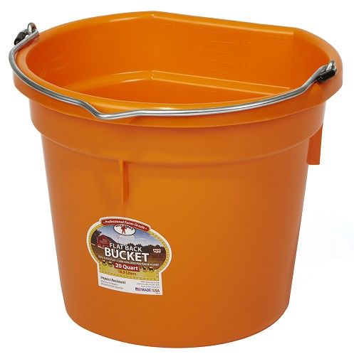 20 Qt Flatback Bucket : orange