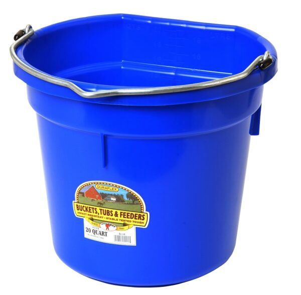 20 Qt Flatback Bucket : blue