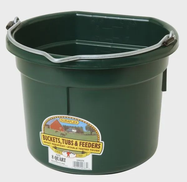 8 Qt Flatback Bucket : Hunter Green
