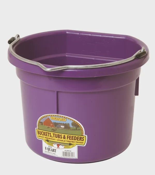 8 Qt Flatback Bucket : purple