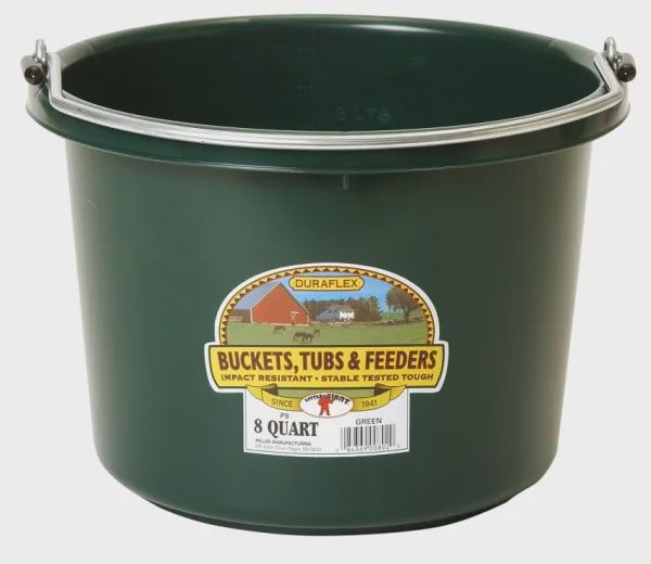 8 qt Round Bucket : green
