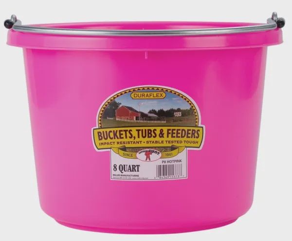 8 Qt Round Bucket : Hot Pink