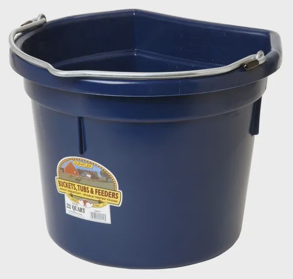 22 Qt Flatback Bucket : Navy