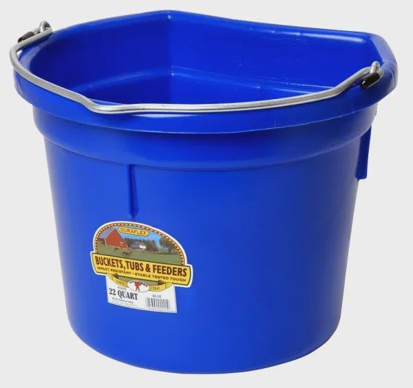 22 Qt Flatback Bucket : Blue