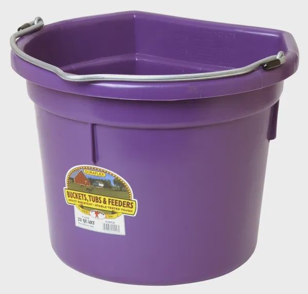22 Qt Flatback Bucket : PURPLE