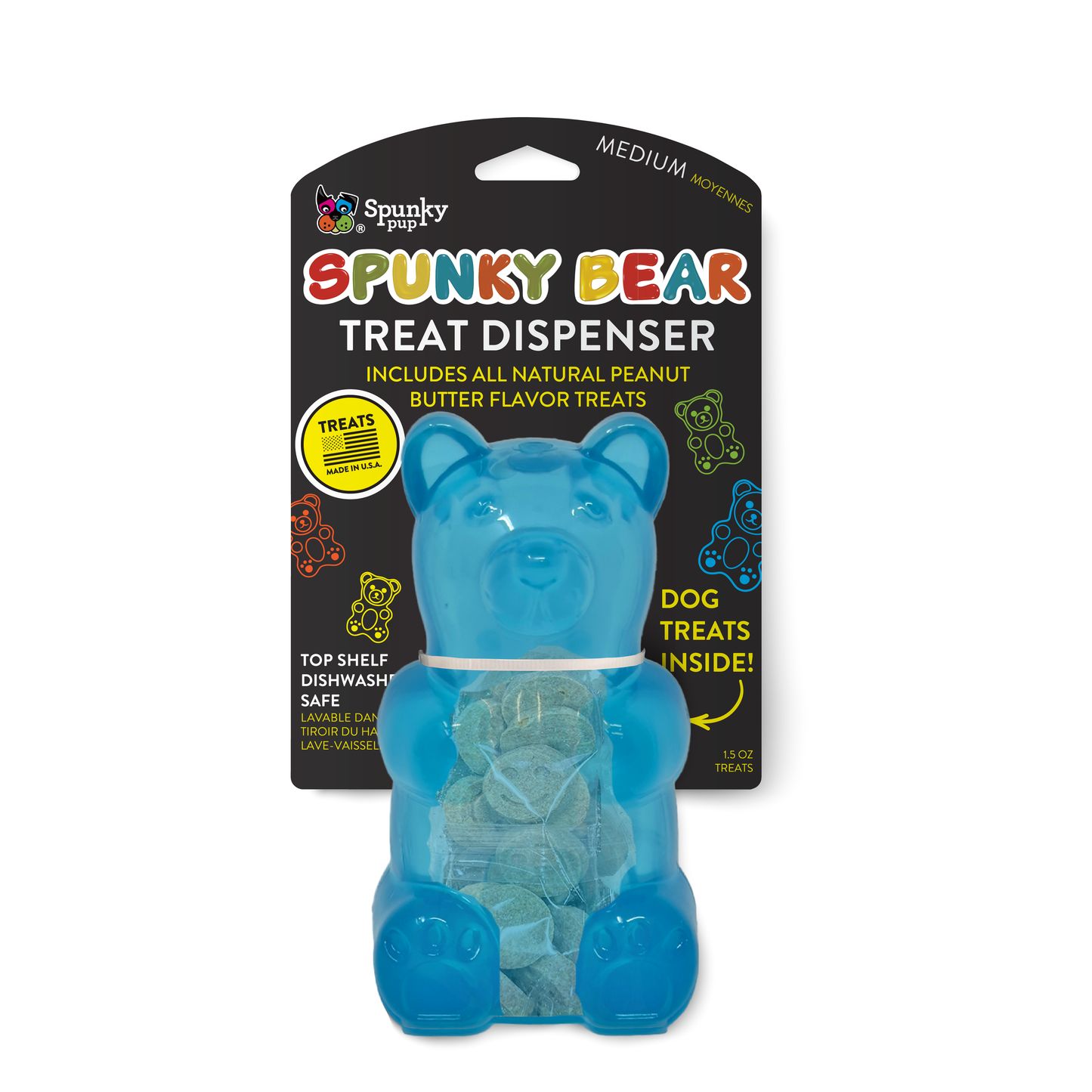 Gummy Bear Dispenser Medium Blue