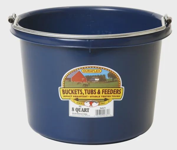 8 qt Round Bucket : Navy