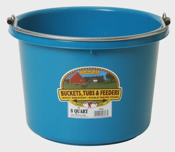 8 qt Round Bucket : Teal