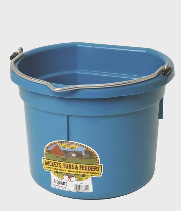 8 qt Flatback Bucket : Teal