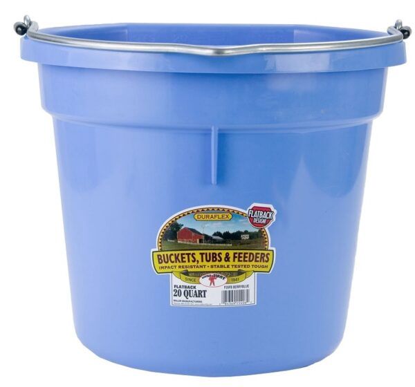 20 Qt Flatback Bucket : Berry Blue