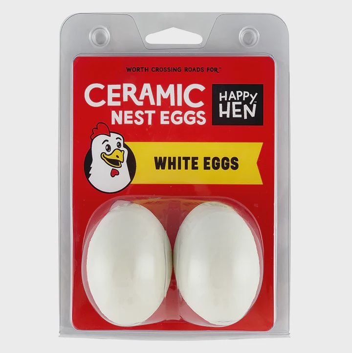 Ceramic Eggs 2 pk - WHITE