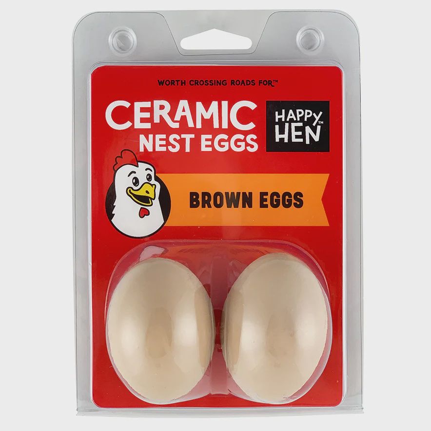 Ceramic Eggs 2pk - BROWN