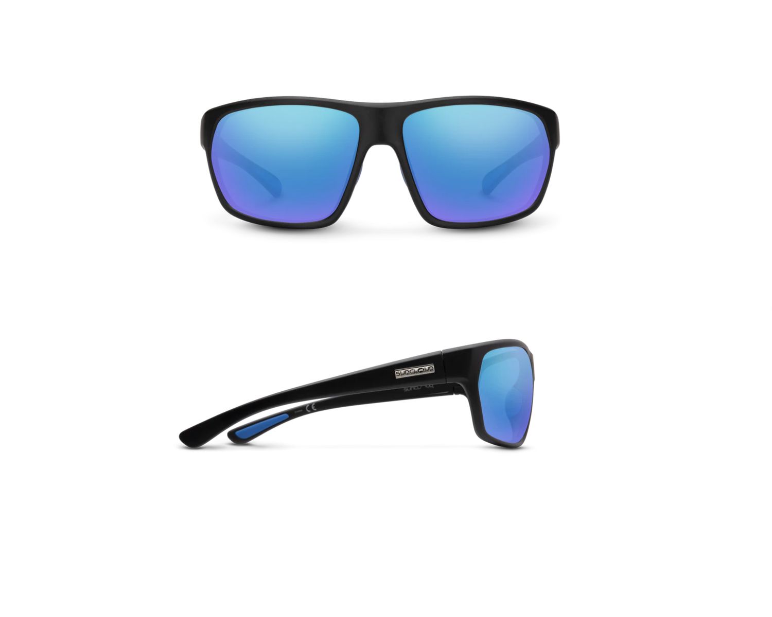 Suncloud Boone Sunglasses :, Color: Matte Black + Polar Blue Mirror