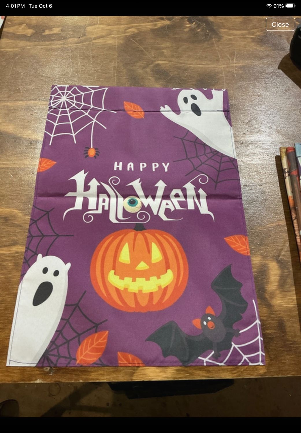 Garden Flag Halloween Purple Pumpkin