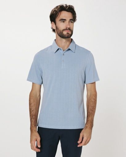 SOLARO POLO, Colour: DUSTY BLUE, Size: MED