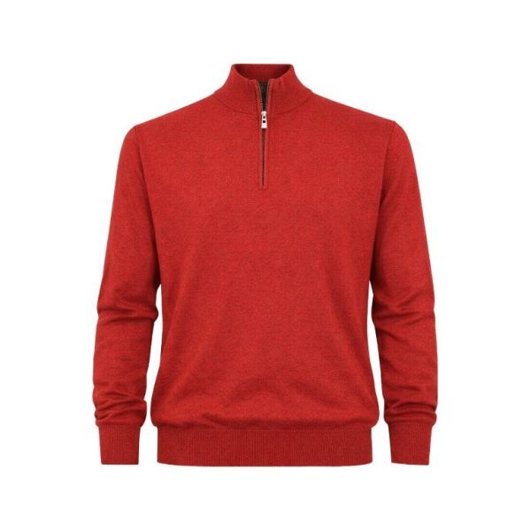 F/X Fusion 1/4 Zip Mock | Red Hthr