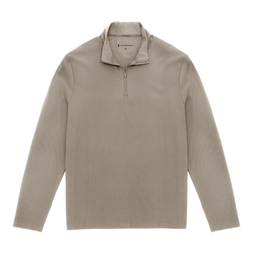 DRIFT QUARTER ZIP PULLOVER, Colour: TAUPE, Size: MED