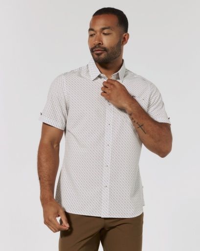 ARCOS SHORT SLEEVE SHIRT, Colour: WHITE, Size: MED