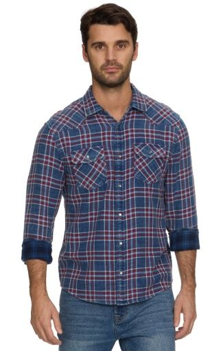 MARBURY LS DOUBLE LAYER WESTERN SHIRT, Size: M