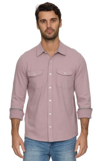 HERO SOLID TWILL KNIT FLANNEL SHIRT