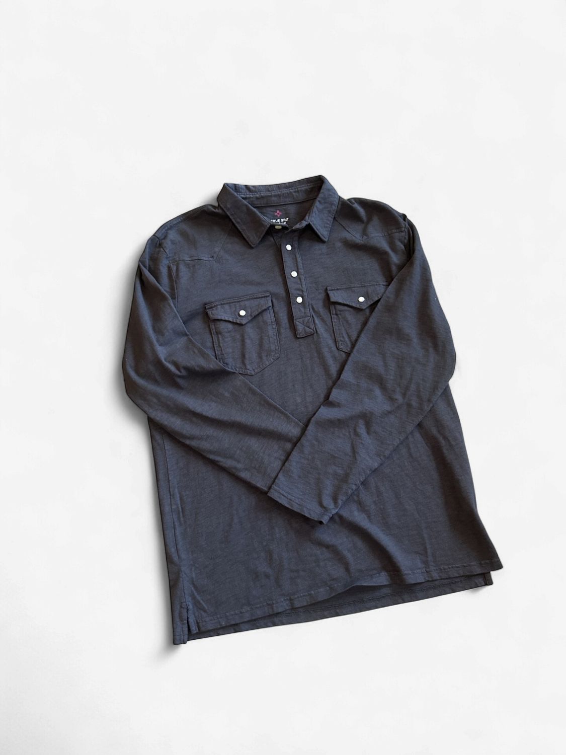 True Grit Western Polo | Carbon, Size: M