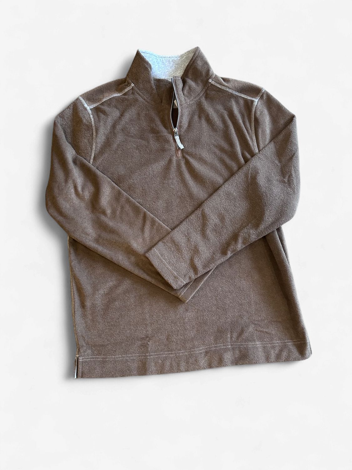 True Grit Textured Pullover 1/4 Zip | Brown
