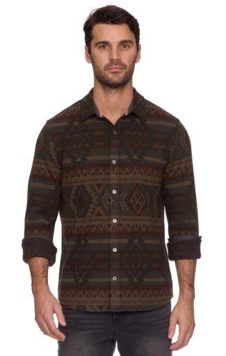 FORESTDALE LS SOUTHWESTERN HERO KNIT FLANNEL, Size: M