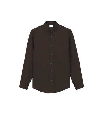 LEVINE LONG SLEEVE SHIRT, Colour: WALNUT, Size: MED