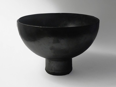 Rare Prototype Chalis Bowl in Ebony Glaze by Weston Neil Andersen