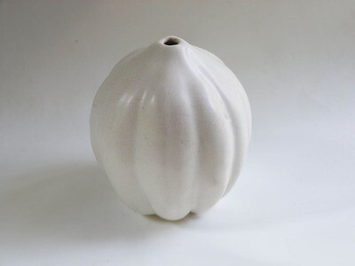 Vintage Acorn Squash Vase in White