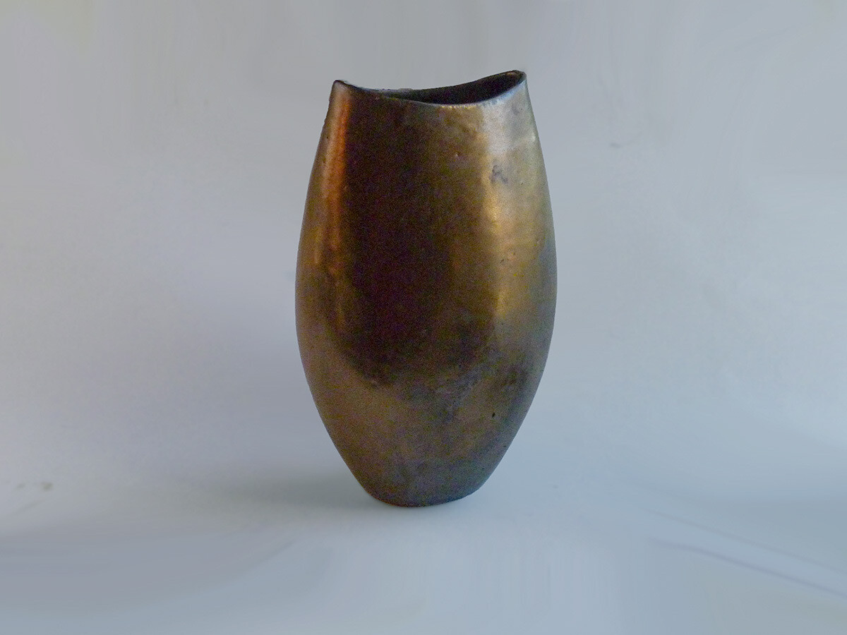 Cycladic Vase in Bronze Glaze circa decade of 2010 Second