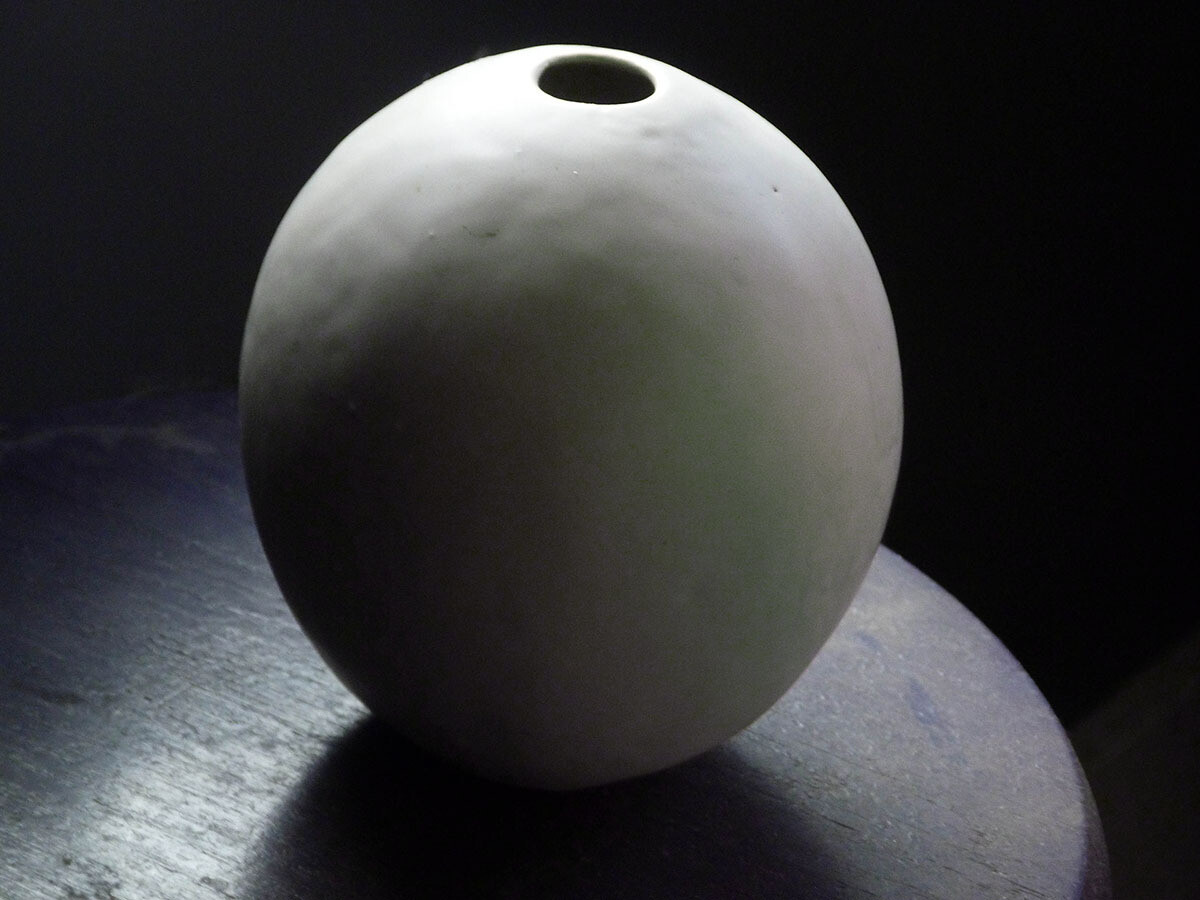 Melon Vase, Large, White