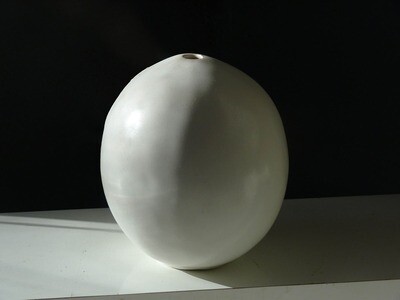 Melon Vase, Small, White