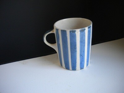 Vintage Prototype of Straight Mug in Blue Stripes
