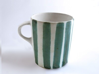 Vintage Prototype of Straight Mug in Green Stripes