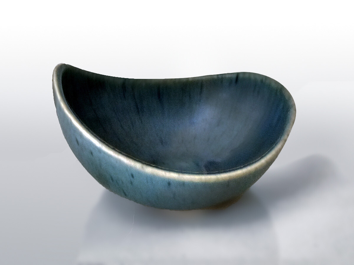 Small Art Object Bowl in Blue