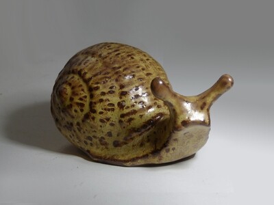 Vintage Snail Prototype in Rare Yellow Amber Glaze