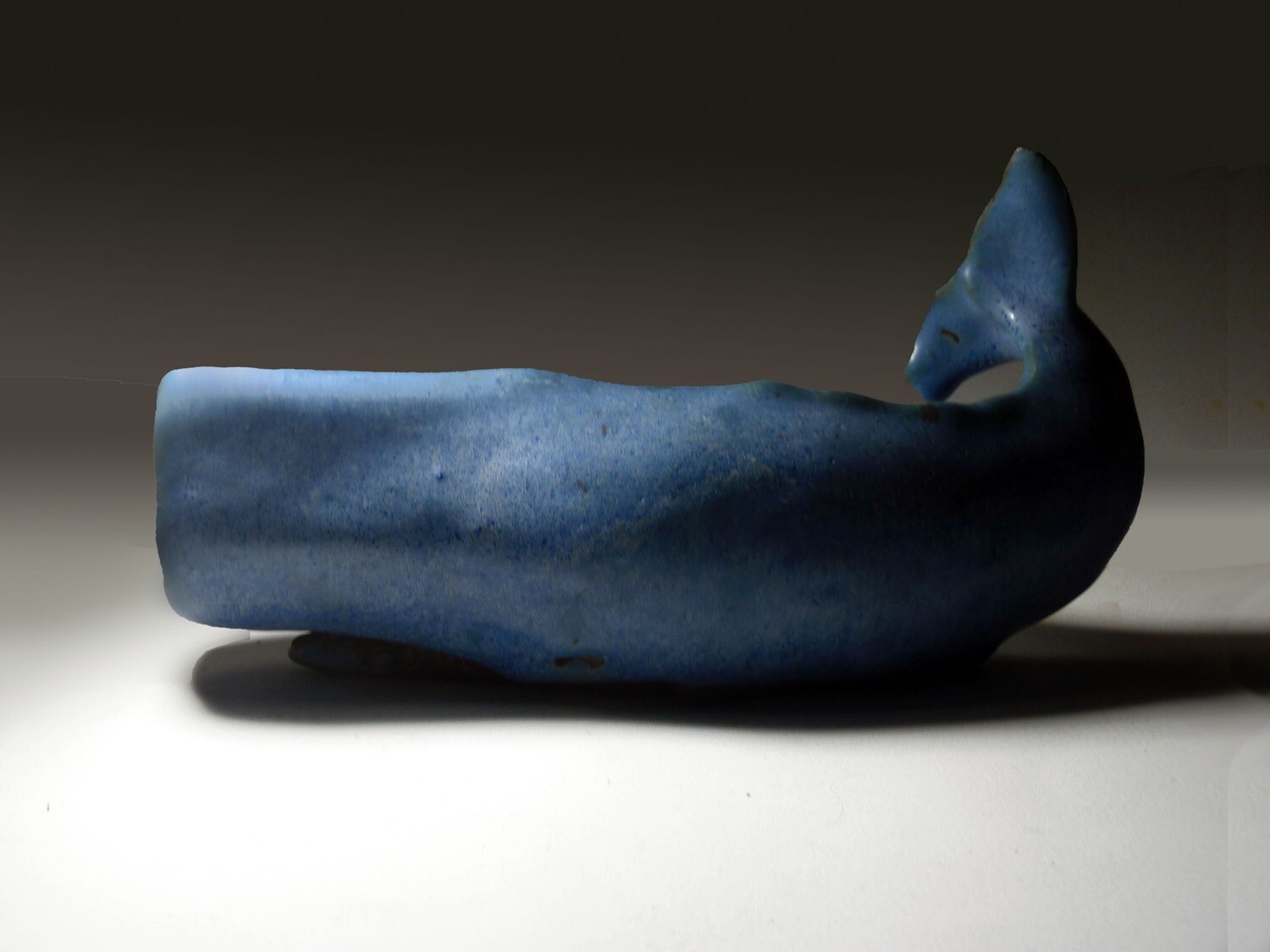 Sperm Whale, vintage Blueberry Glaze