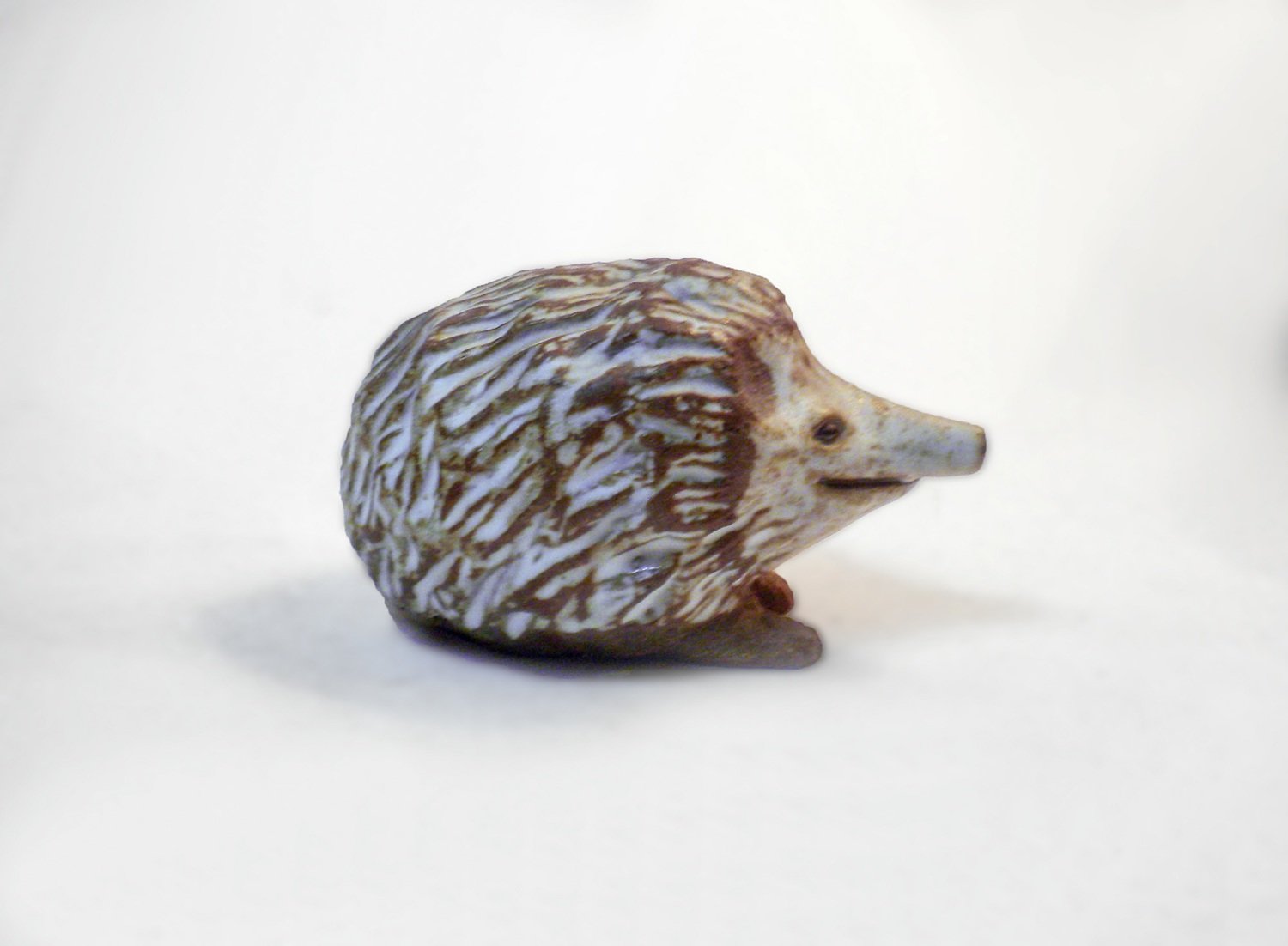 Ceramic Hedgehog in Natural Brown handcrafted in the USA