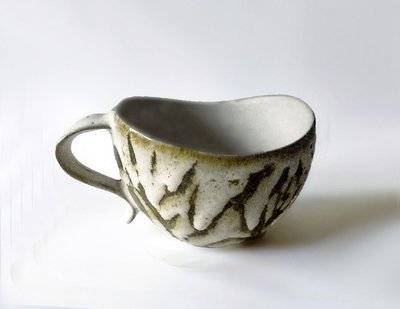 Curvy Lip Mug, Abstract Grass Pattern