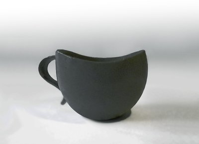 Curvy Lip Mug in Steel Gray, Second Quality