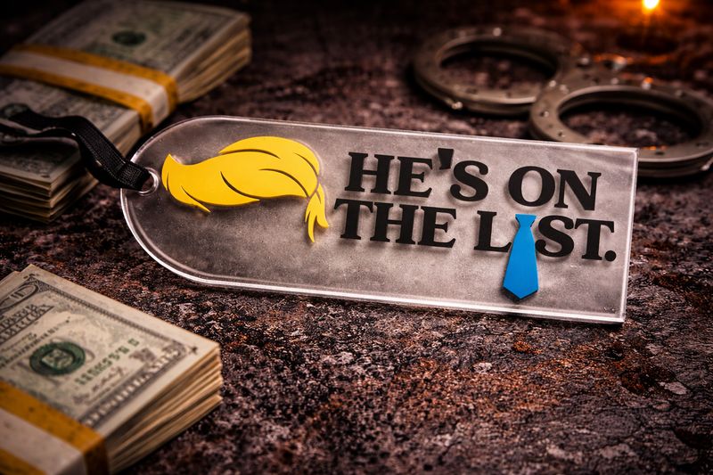 He’s On the List – Sneaky Protest Bookmark